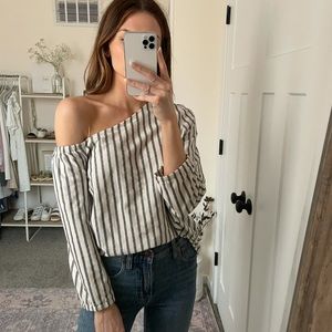 One shoulder striped top